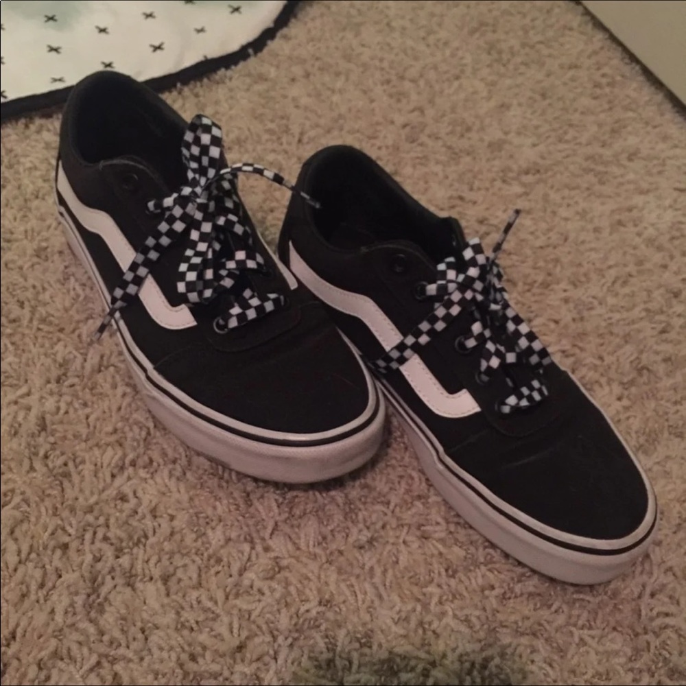 Classic vans with checkered laces
